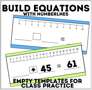 Preview of Build Equations | Math Practice | Missing Numbers Lessons | Fill in the Blank