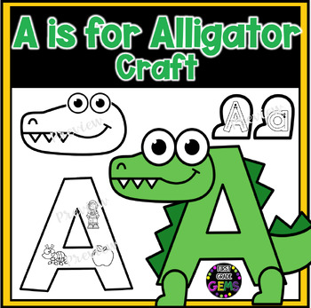 Build It Letter A Alligator Craft by First Grade Gems | TPT