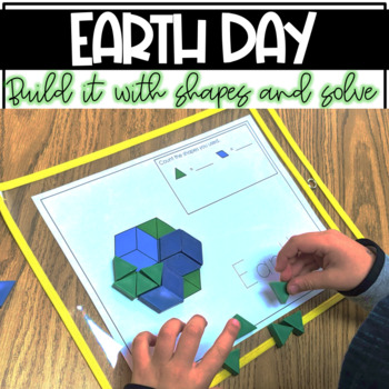 Preview of Build It With Shapes and Solve! Earth Day Pattern Block Puzzles