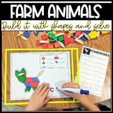 Build It With Shapes and Solve! Farm Animals Pattern Block