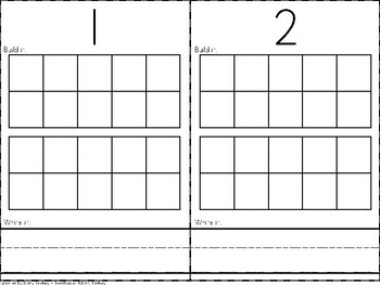 Build It Write It Ten Frames - Numbers 1-20 by Teaching with Mrs Toohey