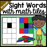 Sight Word Stations with Math Tiles {52 Sight Words!}