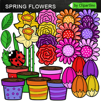 Preview of Build  Spring Flower Clip Art