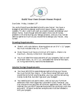 Preview of Build Your Dream Home (Project Guidelines)