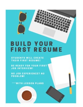 Preview of Build Your First Resume! CTE Marketing! ***Template Included*** Grades 9-12