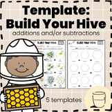 Build Your Hive with Bumble Bees - Addition/Subtraction (No Prep)