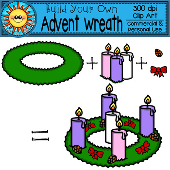 Build Your Own Advent Wreath Clip Art by Deeder Do Designs | TPT