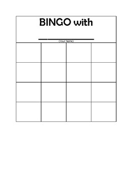 Build Your Own Bingo (1-20) by Jacqueline Vicary | TPT