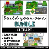 Backyard, Park/Playground, and Classroom Clip Art Bundle