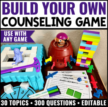 Preview of Build Your Own Counseling Game: 30 Social Emotional Themes For Any Game