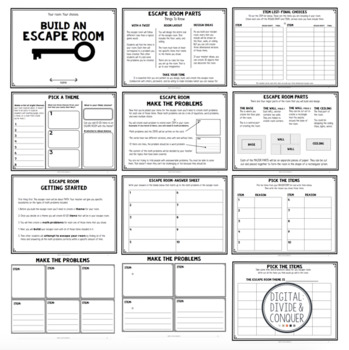 Build Your Own Escape Room, A Project Based Learning Activity (PBL)