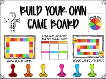 Preview of Build Your Own Game Board- Editable!