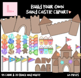 Build Your Own Sand Castle Clipart (Summer Clipart)