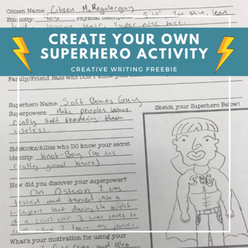 Preview of Create Your Own Superhero Worksheet