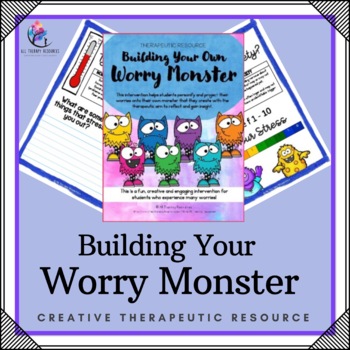Preview of Build Your Own Worry Monster Mini-Lesson - Anxiety Fear Activity