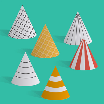 Build a 3D cone – foldable geometry shape net by SayBeluga | TpT
