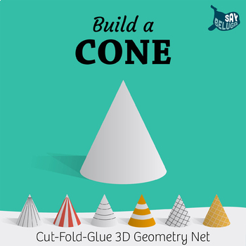 Preview of Build a 3D Cone – Foldable Geometry Solid Shape Net