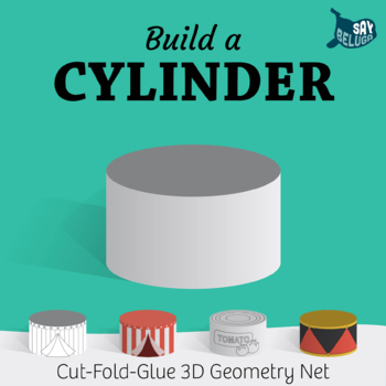 Preview of Build a 3D Cylinder – Foldable Geometry Shape Net