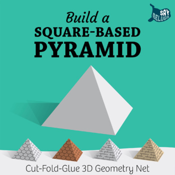 Preview of Build a 3D Square-Based Pyramid – Foldable Geometry Solid Shape Net
