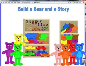 Preview of Build a Bear and a Story Writing Center Flipchart Common Core 1st Grade