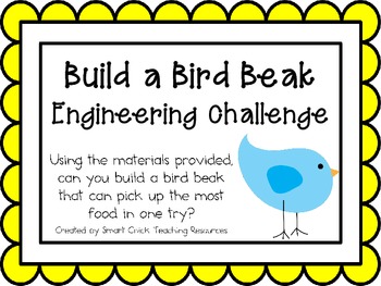Preview of Build a Bird Beak: Engineering Challenge Project ~ Great STEM Activity!