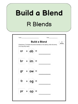 Preview of Build a Blend - Phonics Practice