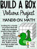 Build a Box - Hands-On Math Activity for VOLUME