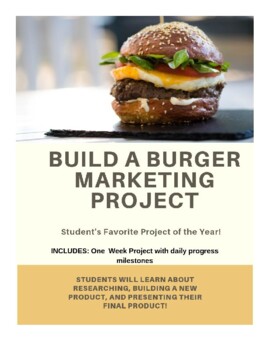 Preview of Build a Burger - HS Food Marketing Project