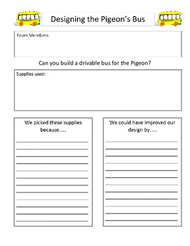 Preview of Build a Bus for the Pigeon