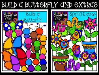 Preview of Build a Butterfly and Spring Extras {Creative Clips Digital Clipart}