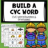 Build a CVC Picture Card Puzzles and CVC Worksheets
