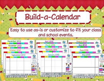 Preview of Build a Calendar: Customized  Activboard Calendar
