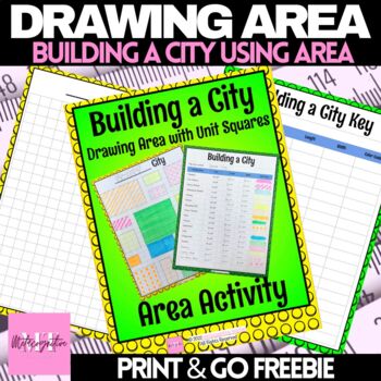 Preview of Build a City with 2D Shapes - Drawing Area Activity FREEBIE