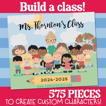 Build A Class Clipart Set 575 Pieces To Build Virtual Teachers And Students