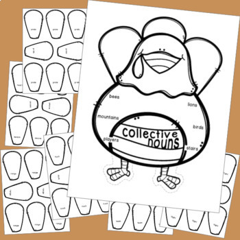 School Of Fish - Collective Nouns - Colouring Pages