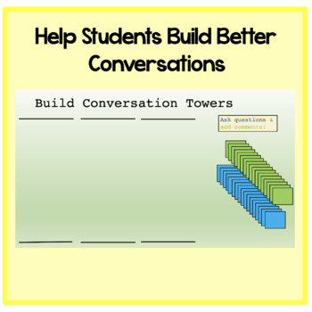 Preview of Build a Conversation Tower: For Use with Virtual Learning