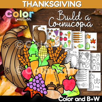 Preview of Build a Cornucopia Craft - Thanksgiving - Autumn Activity - Fall Craft