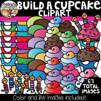 whimsical cupcake clipart