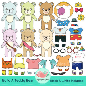 Preview of Build a Cute Teddy Bear Clip Art