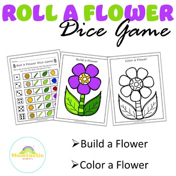 Build a Flower Dice and Coloring Game by Momtastic Moments | TPT