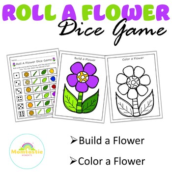 Preview of Build a Flower Dice and Coloring Game