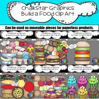 Preview of Build a Food Clip Art Bundle- Chalkstar Graphics