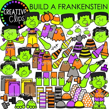 Build a Frankenstein Clipart {Halloween Clipart} | TpT