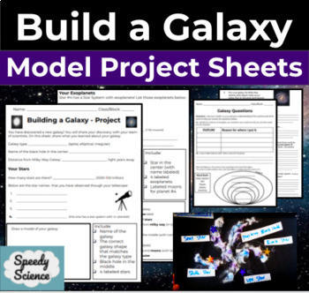 Preview of Build a Galaxy - Model Project Sheets - Middle School
