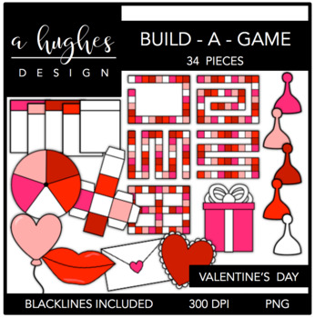Preview of Build-a-Game Clipart: Valentine's Day 