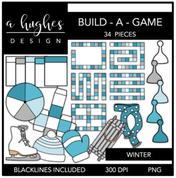 Preview of Build-a-Game Clipart: Winter