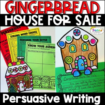 Preview of Build a Gingerbread House Craft and Writing Activity Gingerbread House for Sale