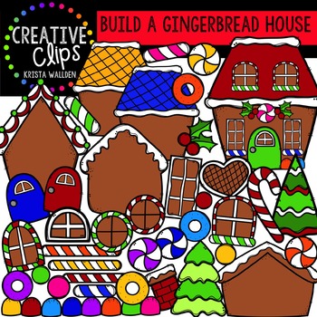Preview of Build a Gingerbread House: Gingerbread Clipart {Creative Clips Clipart}