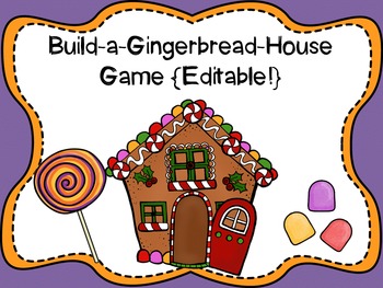 Gingerbread House Game Editable Game Cards by Sarah Warner | TpT