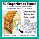 Build a Gingerbread House Cut & Paste Craft - Traditional 